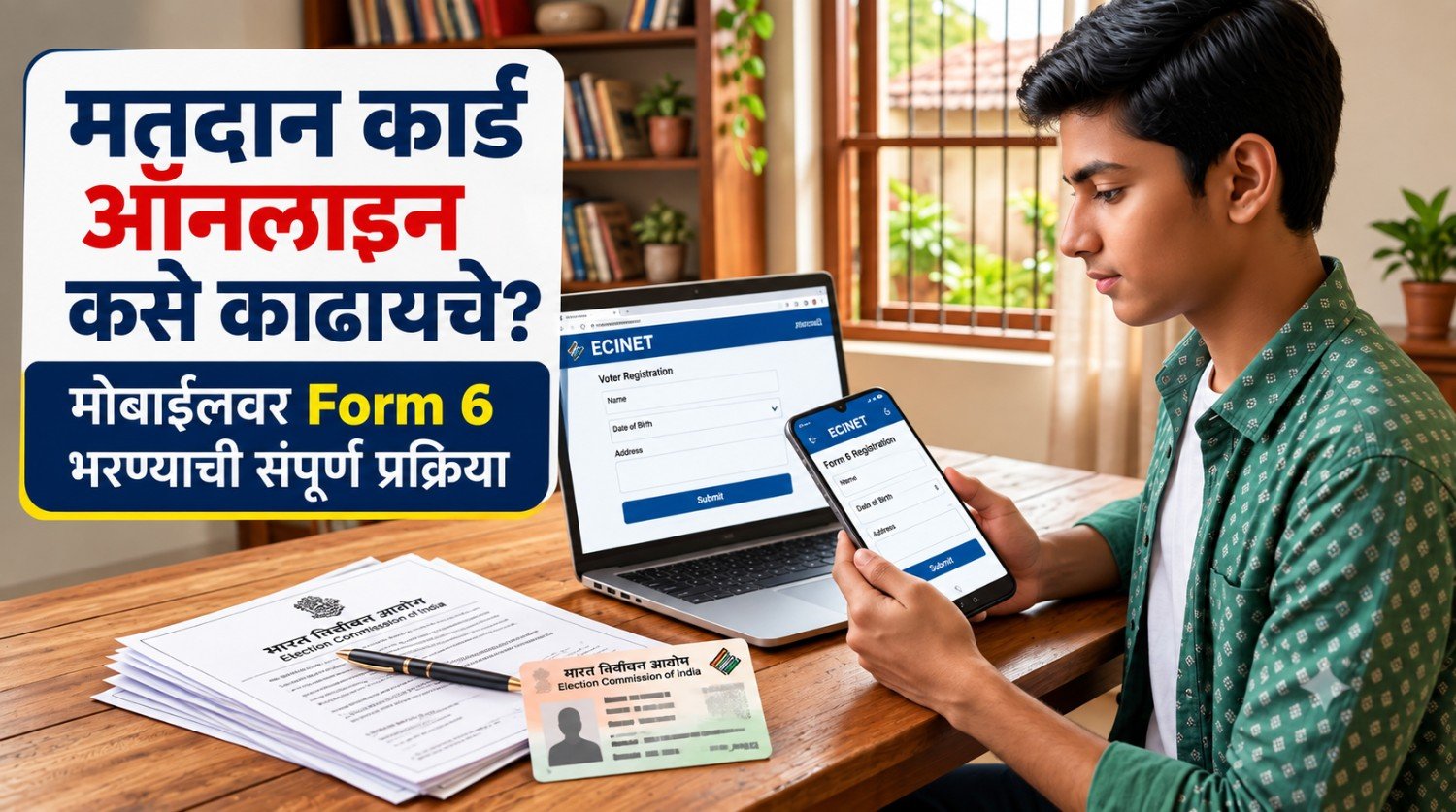 मतदान कार्ड ऑनलाइन कसे काढायचे Form 6 भरण्याची संपूर्ण माहिती